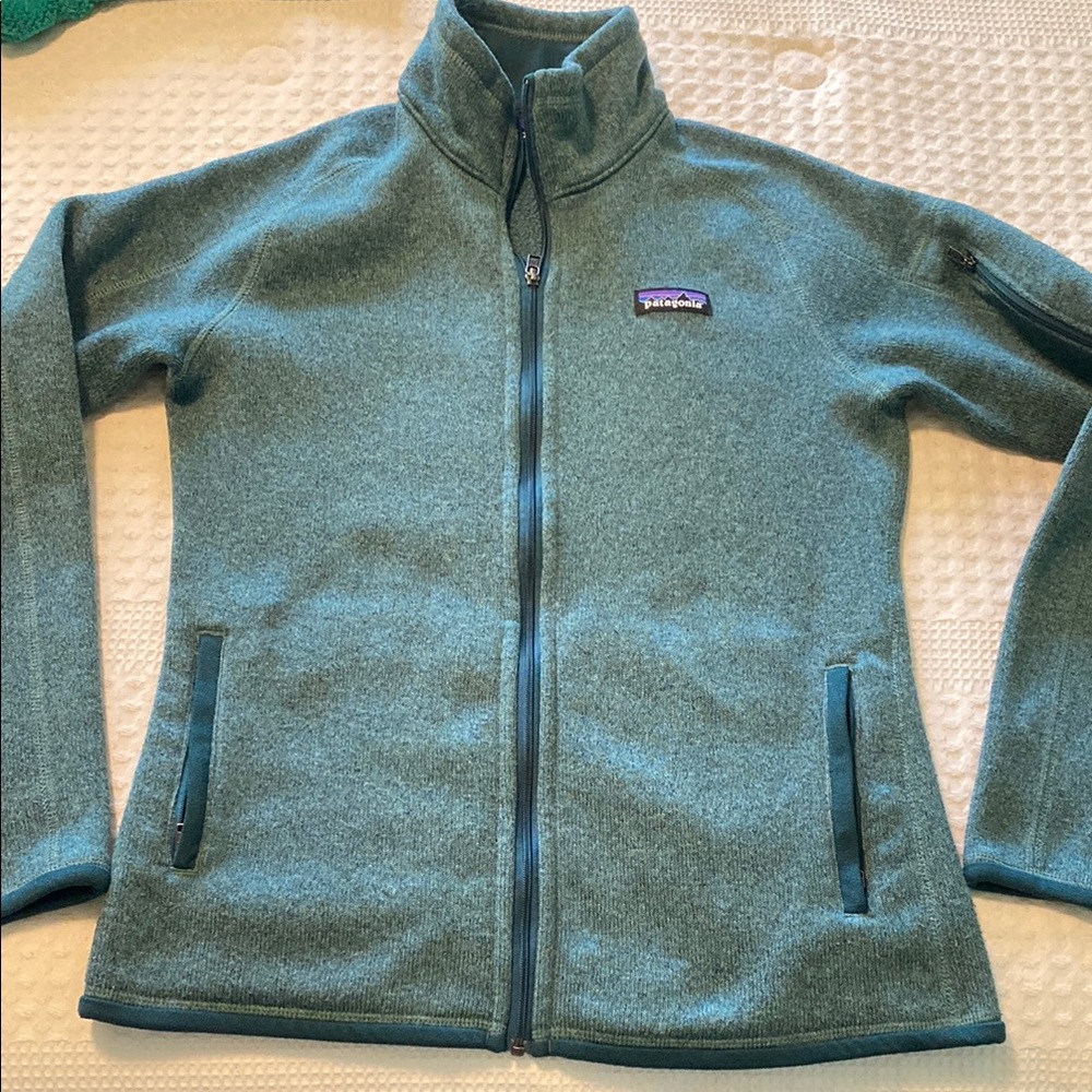 Patagonia Blue-Green Zip-Up Fleece